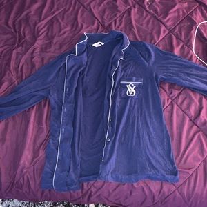 navy blue victoria secret sleeping shirt